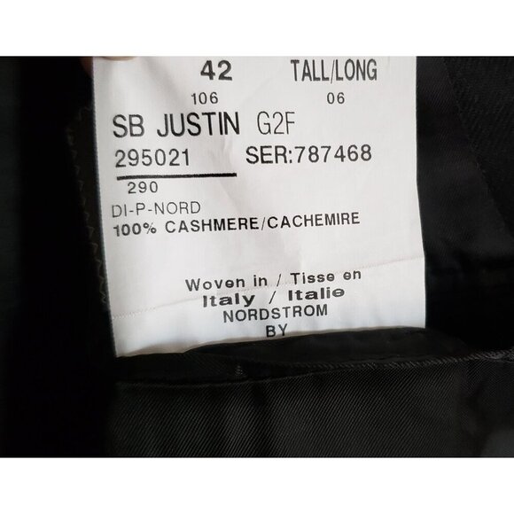 Samuelsohn 100% Cashmere Blazer Jacket Black Size Mens 42 Tall J.P.Tilford Italy - Picture 11 of 11